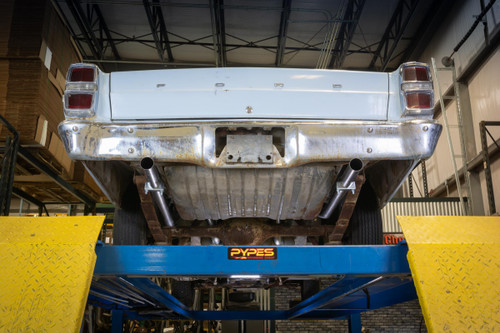 Pypes SFF11V - 1966-71 Ford Fairlane 2.5 Inch X-Pipe Crossmember Back Rear Exit Exhaust Violator Mufflers  Performance Exhaust