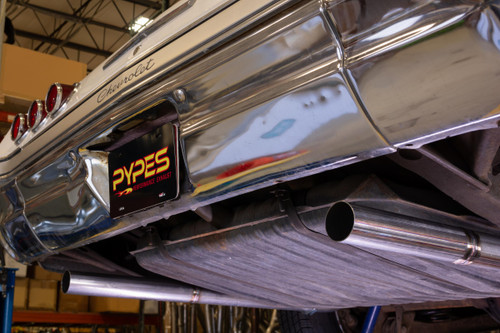 Pypes SGB15T - 1965-70 Chevy Impala  X-Pipe Crossmember Back Exhaust 409 SS Rear Exit Turbo Pro Mufflers  Performance Exhaust