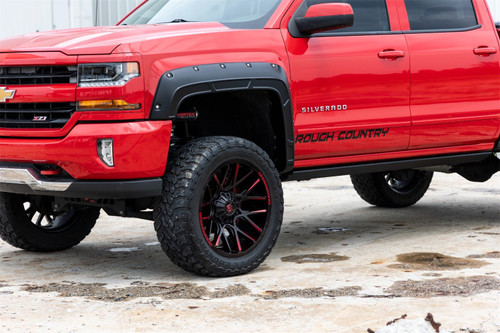 Rough Country A-C11612-GPA - Fender Flares - Defender l 5'9 inch Bed  - GPA Graphite - Chevy Silverado 1500 (14-18)
