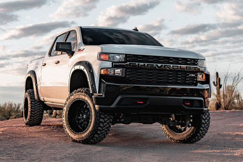 Rough Country A-C12211-GLT - Fender Flares - Defender - GLT Glacier Blue - Chevy Silverado 1500 2WD/4WD (19-24)