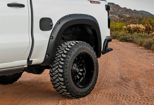 Rough Country F-C11911A-G7J - Pocket Fender Flares - G7J Rainforest Green - Chevy Silverado 1500 2WD/4WD (2019-2021)