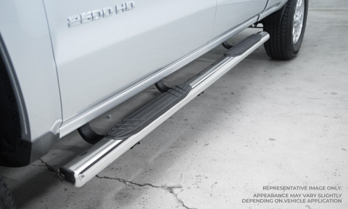 Big Country 104401876 - Truck Accessories  - 4" Fusion Series Side Bars With Mounting Bracket Kit - Polished Stainless Steel