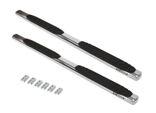 Big Country 394224876 - Truck Accessories  - 4" WIDESIDER Platinum Side Bars With Mounting Bracket Kit - Polished Stainless Steel