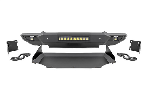 Rough Country 10808ATH - Front Bumper w/Skid Plate & Tow Hooks - Ram 1500 2WD/4WD (2019-2024)