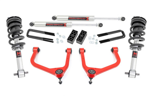 Rough Country 22640RED - 3.5 Inch Lift Kit - M1 Struts/M1 - GMC Sierra 1500 2WD/4WD (2019-2024)