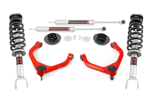 Rough Country 31440RED - 3.5 Inch Lift Kit - M1 Struts/M1 - Ram 1500 2WD/4WD (2019-2025)