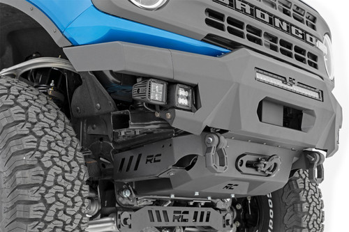 Rough Country 51078 - Front Bumper - Modular - Stubby Wings - DRL - Ford Bronco 4WD (2021-2024)