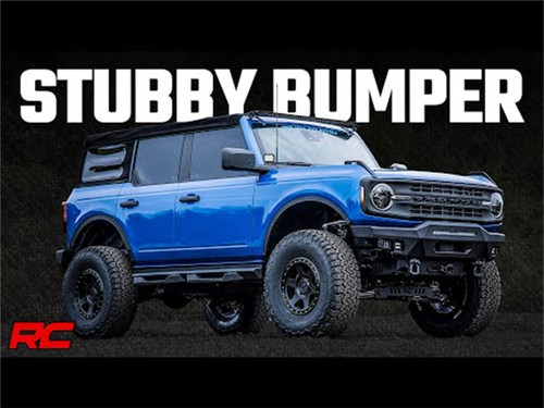 Rough Country 51078 - Front Bumper - Modular - Stubby Wings - DRL - Ford Bronco 4WD (2021-2024)