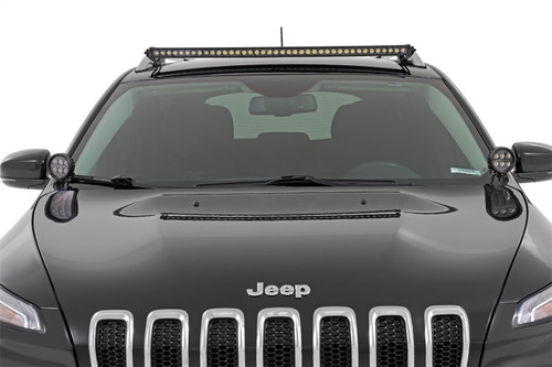 Rough Country 70084 - LED Light Kit - Ditch Mount - 2 inch Spectrum Pair - Spot - Jeep Cherokee KL (14-21)