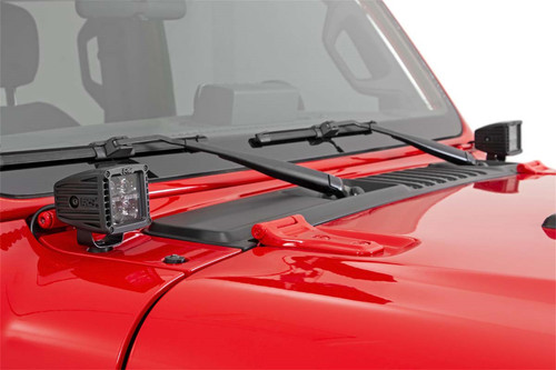 Rough Country 80062 - LED Light Kit - Cowl Mount - 2 inch Spectrum Pair - Jeep Gladiator JT/Wrangler JL (18-24)
