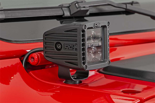 Rough Country 80062 - LED Light Kit - Cowl Mount - 2 inch Spectrum Pair - Jeep Gladiator JT/Wrangler JL (18-24)