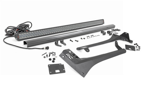 Rough Country 80069 - LED Light Kit - Windshield - 50 inch Spectrum Dual Row - Jeep Gladiator JT/Wrangler JL (18-24)