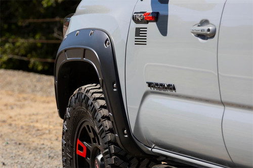 Rough Country A-T11621-4V6 - Fender Flares - Defender - 4V6 Quicksand - Toyota Tacoma (16-23)