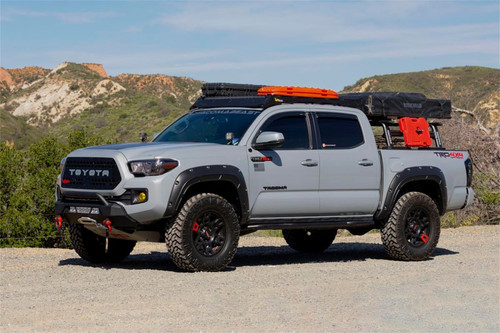 Rough Country A-T11621-4X0 - Fender Flares - Defender - 4X0 Inferno - Toyota Tacoma (16-23)