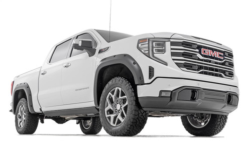 Rough Country F-C11950A-GLT - Pocket Fender Flares - GLT Dynamic Blue - GMC Sierra 1500 2WD/4WD (2019-2024)
