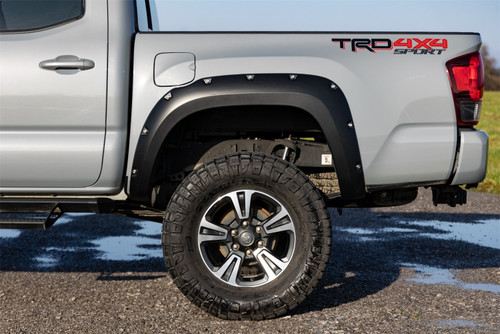 Rough Country F-T11621A-8W2 - Pocket Fender Flares - 8W2 Cavalry Blue - Toyota Tacoma 2WD/4WD (16-23)