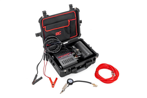 Rough Country RS208A - Portable Twin Motor Air Compressor w/Carry Case - 12 Volt - 150PSI - 6.16 CFM