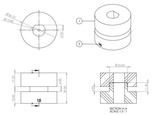 Superpro SPF5488K - Front Shock Absorber Upper Bushing Kit