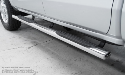 Big Country 104301876 - Truck Accessories  - 4" Fusion Series Side Bars With Mounting Bracket Kit - Polished Stainless Steel