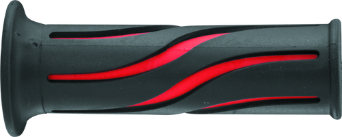 BikeMaster 105936 - 7/8in Wave Grips - Black/Red