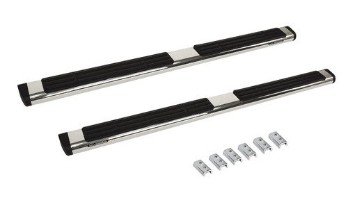 Big Country 396201876 - Truck Accessories  - 6" WIDESIDER Platinum Side Bars With Mounting Bracket Kit - Polished Stainless Steel