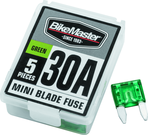 BikeMaster 152448 - 5Piece 30A Replacement Mini Blade Fuse