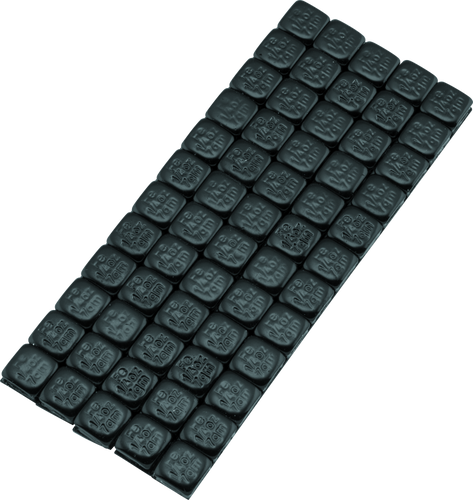 BikeMaster 152504 - Square Wheel Weights Adhesive 1/4oz - Black