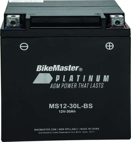 BikeMaster 780728 - AGM Battery - MS12-30L-BS