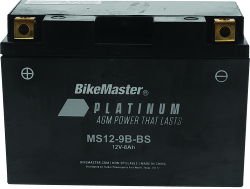 BikeMaster 780744 - AGM Battery - MS12-9B-BS