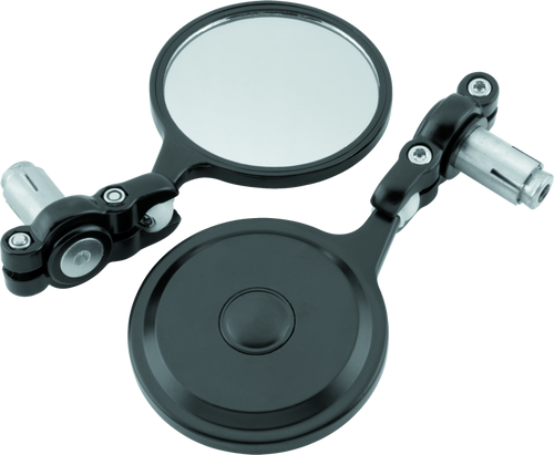BikeMaster 600300 - Barend Mirror Folding 7/18in Handlebars - Pair - Black