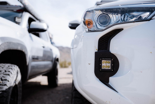 Cali Raised LED CR2553 - 14-21 4Runner LED Fog Light Pod Replacements Brackets Kit 3X2 18W LED Pods