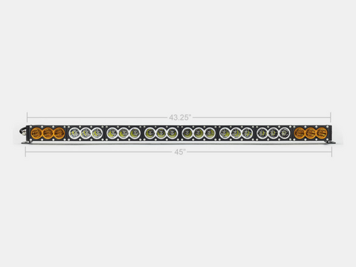Cali Raised LED CR2318 - Cali Raised 43 Amber/White Dual Function Led Bar - Dual Function Wire Harness/Small Dual Function S