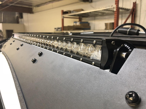 Cali Raised LED CR2672 - 40 Inch Cut Out Prinsu Roof Rack Slim LED Light Bar Bracket Kit 42 inch Slim LED Light Bar Amber LED Light Bar Blue Backlight Tall