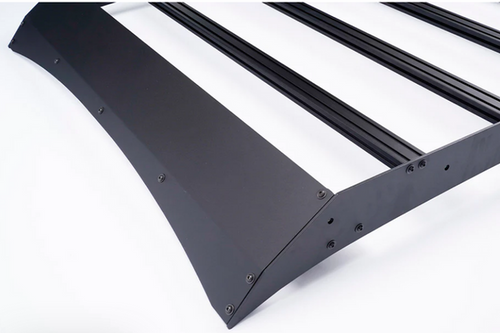 Cali Raised LED CR3075 - 2014-2021 Tundra Crew Max Premium Roof Rack - 52 in Dual Row Combo Beam LED Light Bar - Blue Small No Lights