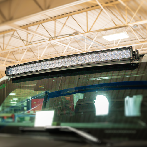 Cali Raised LED CR4023 - Roof Light Bar Mounting Kit Fits 21-Present Ford Bronco Raptor - 5D Optic Osram 42 Inch Dual Row Curved Bar (Combo Beam)