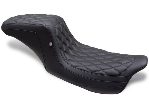 Mustang Motorcycle 75299 - Mustang 08-24 HD FL Touring Double Diamond Squareback 1PC Seat - Black