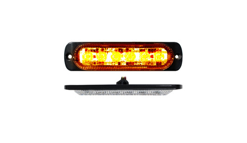 Race Sport RS70016A - 6-LED Ultra Slim Flush Mount 19-Flash Pattern Marker Strobe Light Amber  Lighting Race Sport RS70016A - 6-LED Ultra Slim Flush Mount 19-Flash Pattern Marker Strobe Light Amber  Lighting