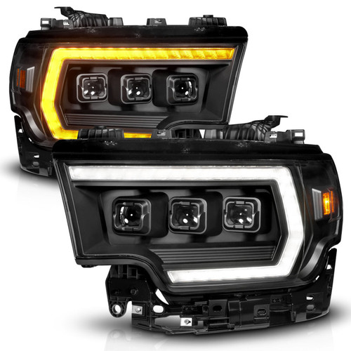 Anzo 111601X-L - 19-24 RAM 2500/3500 Z-Series Full LED Proj Headlights DRL/Init/SeqSig - Driver Side ONLY