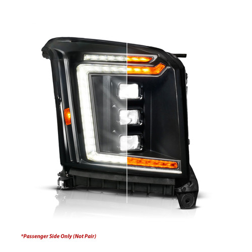 Anzo 111635X-R - 15-20 GMC Yukon (Incl XL - Factory Halogen Models) Full LED Proj Headlights Black - Pass. Side