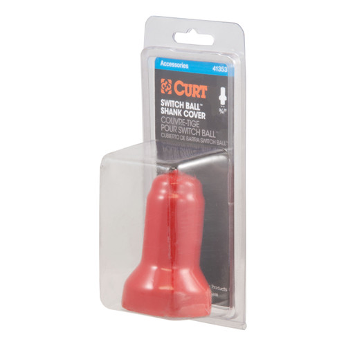 CURT 41355 - Switch Ball Cover (Fits 1-1/8" Neck, 1" Threaded Shank, Red Rubber, Packaged)