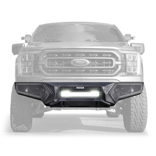 Go Rhino 343981T -  Element Front Bumper with Power Actuated Hide-Away Light Bar Mount - Textured Black