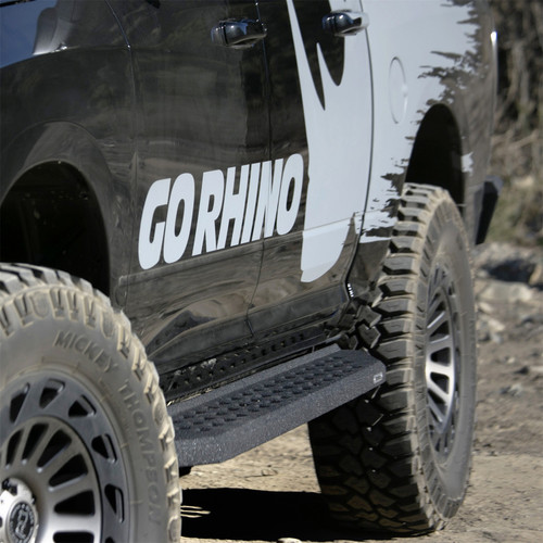 Go Rhino 69434680T -   - RB20 Running Boards With Mounting Brackets - Protective Bedliner Coating
