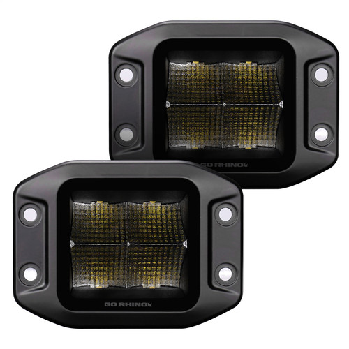 Go Rhino 750400321SCF -  Blackout-3x3 Cube LED Spot Light Kit- Flush Mount - Black Go Rhino 750400321SCF -  Blackout-3x3 Cube LED Spot Light Kit- Flush Mount - Black