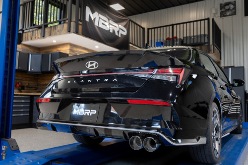 MBRP S4712AL - 2021-Up Hyundai Elantra N-Line 1.6L Turbo Armor Lite 3 Inch Axle-Back Single Rear Exit with Dual Outlet Tip