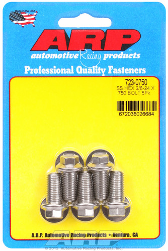 ARP 723-0750 - 3/8-24 x .750 hex SS bolts