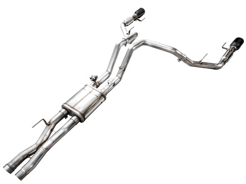AWE 3025-33356 - Gen 3 Ford Raptor SwitchPath Exhaust  - Diamond Black Tips