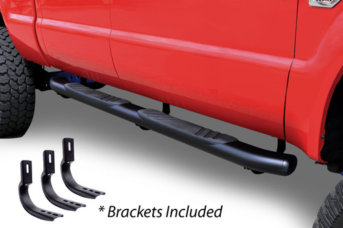 Big Country 395123871 - Truck Accessories  - 5" WIDESIDER XL Composite Side Steps With Mounting Brackets - Black Powdercoat