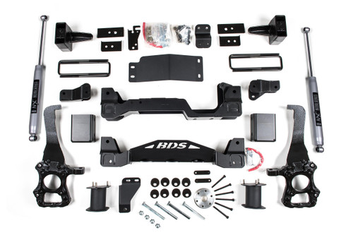 BDS Suspension BDS1503H - 6 Inch Lift Kit Ford F150 2014 4WD 5 Inch Block Kit NX2 Nitro Shocks