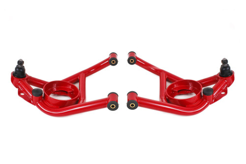BMR AAL321R - 70-81 Chevrolet Camaro A-Arms Lower Delrin Bushings Std Ball Joint - Red