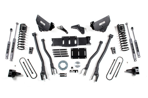 BDS Suspension BDS1618FS - 6 Inch Lift Kit w/ 4-Link Ram 3500 13-18 4WD Diesel Leaf Springs 6 Bolt Indexing Ring Fox 2.0 Performance Shocks